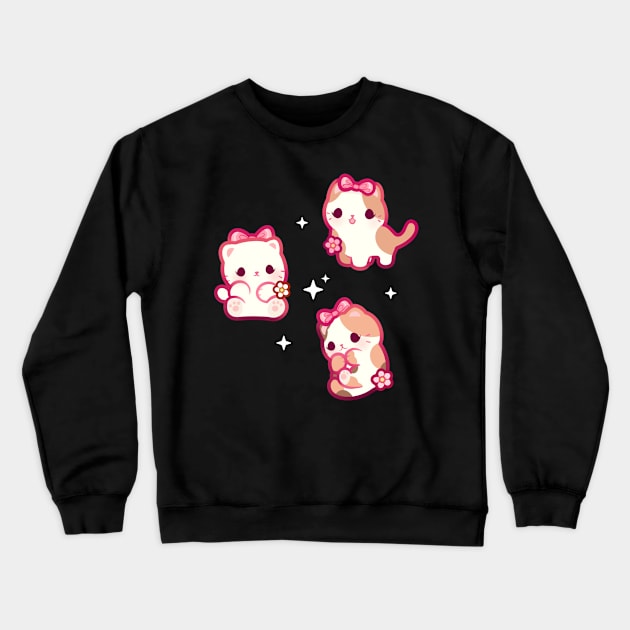 Coquette Cats Crewneck Sweatshirt by veraphina